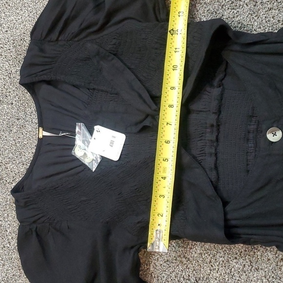 NWT Free People String of Hearts Cut Out Smocked Maxi Dress black Size XS - Picture 7 of 12